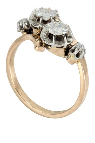 Bague TOI ET MOI ANCIEN 58 Facettes 043421