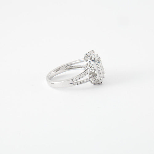 Bague en or blanc &  diamants 58 Facettes