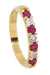 RUBY AND DIAMOND HALF ALLIANCE RING 58 Facettes 054131
