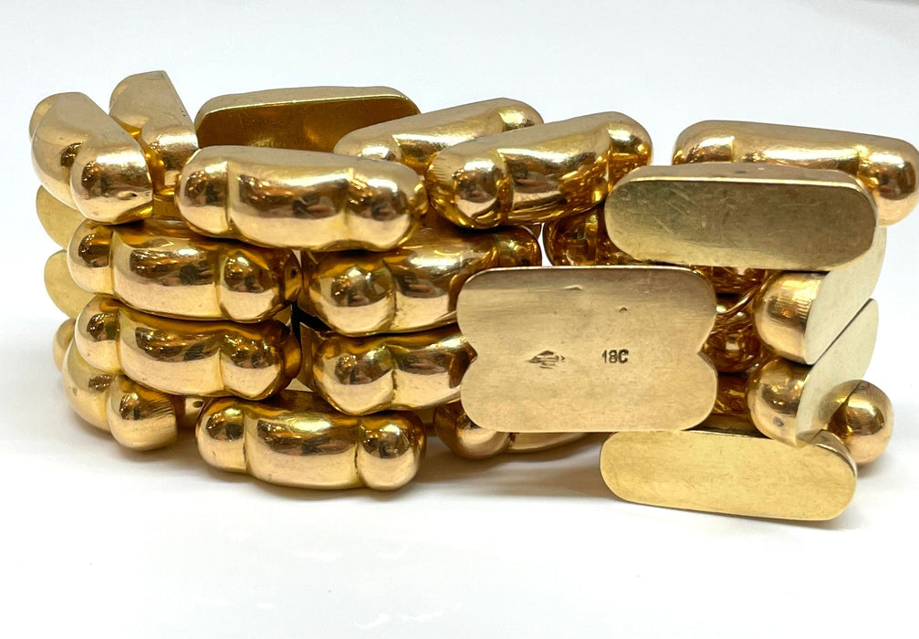 Bracelet Bracelet Tank en or jaune 58 Facettes