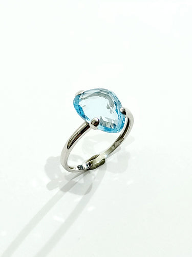 Bague Bague Or Blanc Topaze 58 Facettes