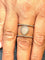 Bague Bague double anneaux diamants pierre de lune or rose 58 Facettes