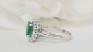 Ring 55 Marguerite oval emerald and diamond ring 58 Facettes 32326