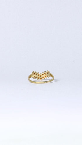 Bague 57 Bague chevron vintage avec opales de feu orange 58 Facettes 2309023