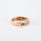 Bague Bague en or rose, diamants & saphirs 58 Facettes