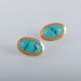 Earrings Turquoise oval earrings 58 Facettes