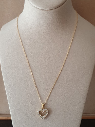 Collier Pendentif Coeur sur chaîne Or jaune 58 Facettes