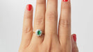 Ring 56 Daisy ring in yellow gold, emerald and diamonds 58 Facettes 32535