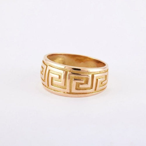 Bague 54 Bague Jonc Or Frise Grecque 58 Facettes