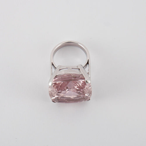 Bague Bague cocktail Kunzite Or blanc 58 Facettes 0006