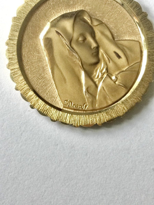 Pendentif Médaille Vierge En Or Emile Dropsy 58 Facettes