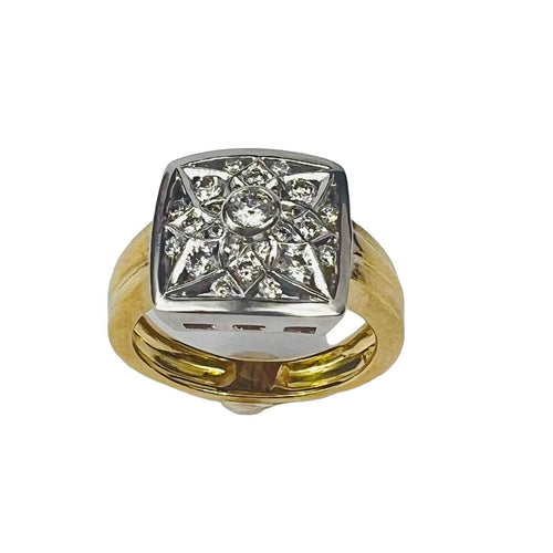Bague 57.5 Bague 2 Ors Diamant 58 Facettes 20400000701