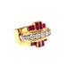 Ring SYNTHETIC RUBY DIAMOND TANK RING 58 Facettes A2548