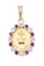 Pendentif AUGIS - MÉDAILLE D'AMOUR RUBIS ET DIAMANTS 58 Facettes 073871