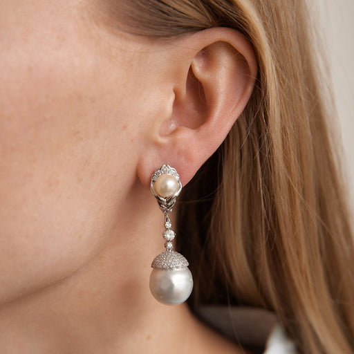 Boucles d'oreilles Boucles d'oreilles Perles baroques Diamants 58 Facettes
