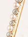 Barrette brooch, fine pearls and diamonds, yellow gold and platinum 58 Facettes