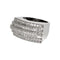 Bague 53 Bague en or blanc, pavage diamants 58 Facettes 1-1245/2