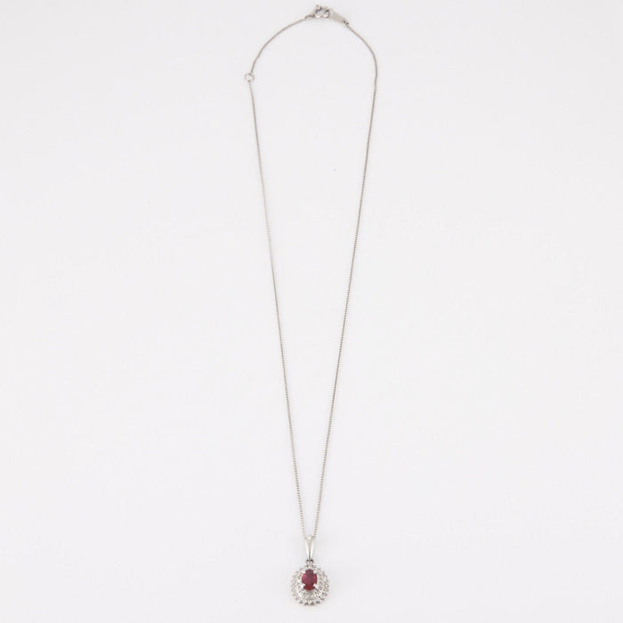 Collier Chaîne pendentif, rubis et diamant 58 Facettes