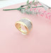 Bague Bague Bandeau Or deux tons & Diamants 58 Facettes AA 1577