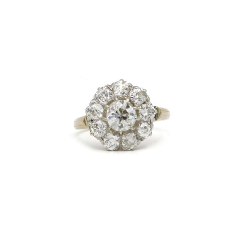 Bague 52 Bague Marguerite - Or, platine et Diamants 58 Facettes 240036R