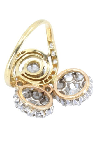 Bague BAGUE TOURBILLON DIAMANTS ART-NOUVEAU 58 Facettes 056531
