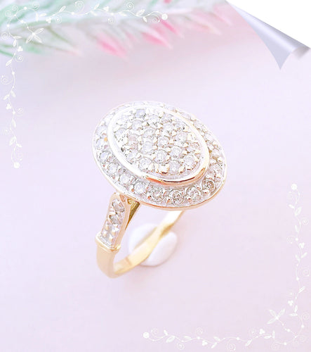 Bague 59.5 Bague Diamants Or Deux Tons 58 Facettes AA 1521