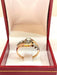 Ring Old rose gold and white diamond trilogy ring 58 Facettes