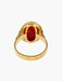 Ring Old Yellow Gold and Coral Ring 58 Facettes