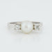 Bague 52 Bague Or blanc Perle Diamants 58 Facettes REF 1051/17