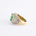 Ring Ring in yellow and white gold, diamonds, emerald 58 Facettes