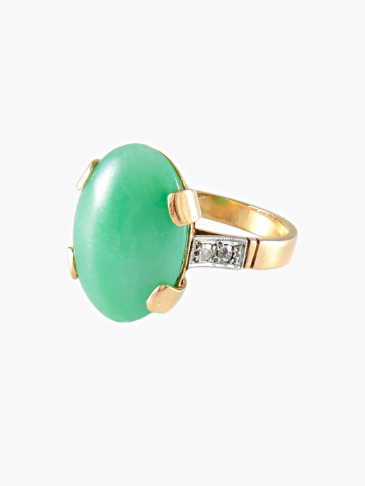 Bague 57 Bague Jade Diamants 58 Facettes