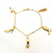 Bracelet Yellow gold bracelet 5 charms 58 Facettes