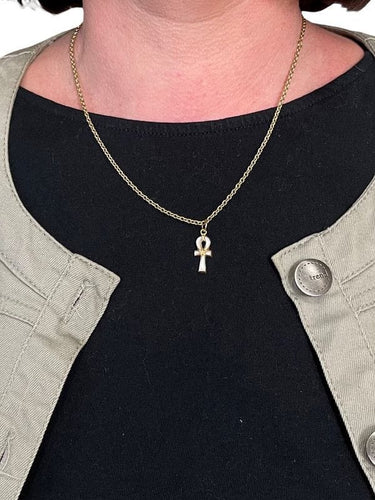 Pendentif CROIX ANKH NACRE 58 Facettes 044341