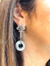 Earrings Art deco earrings in platinum, diamonds and green jade 58 Facettes