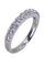 Bague 55 Demi alliance Or blanc Diamants 58 Facettes 079981