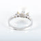 Bague 52 BAGUE OR GRIS PERLE BLANCHE ENTOURAGE DIAMANTS 58 Facettes LP 918