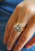 Ring 51.5 Yellow gold flower ring with gadroons 58 Facettes