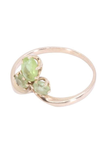Bague 50 BAGUE ANCIENNE FLEUR DE LYS PÉRIDOTS 58 Facettes 069341