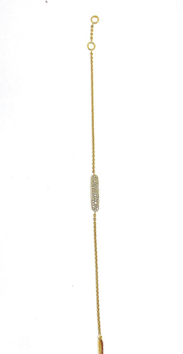 Bracelet Bracelet or jaune et diamants motif barrette 58 Facettes