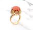 Bague Bague fleur Corail cabochon signée CHERNY 58 Facettes AA 1570