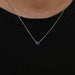 Necklace Necklace White gold Sapphire 58 Facettes