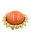Broche Importante broche 1960 or jaune et corail 58 Facettes