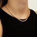 Necklace 2 gold braided mesh necklace 58 Facettes EL10