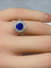 Ring 51 Round daisy sapphire and diamond ring 58 Facettes