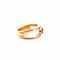 Bague Bague en or jaune 18 carats , topaze ovale et nacre blanche 58 Facettes