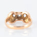 Ring 55.5 Ring in pink gold, platinum, diamonds 58 Facettes P6L2