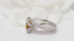 Bague 53.5 Bague en Or blanc, Citrine et Diamants 58 Facettes 31443