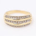 Ring 67 3-band ring in yellow gold with diamonds 58 Facettes E358542