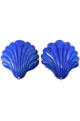 Boucles d'oreilles BOUCLES D'OREILLES COQUILLAGES LAPIS LAZULI 58 Facettes 068491