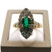 Ring Emerald and diamond Marquise ring 58 Facettes 2061